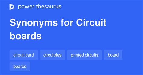 circuit board synonym